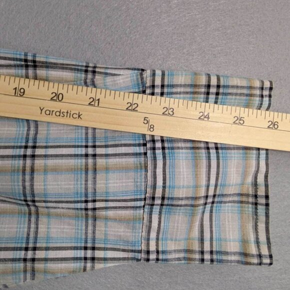 Roper Pearl Snap Western Shirt Mens 2XL Green Black Plaid Rodeo Cowboy Pockets - Picture 9 of 11